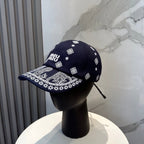 Embroidered Paisley Cotton Baseball Cap - Adjustable Streetwear Hat