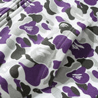 BAPE Purple Camo Shark Zipper Double Hoodie
