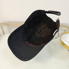 Elegant Black Monogram Baseball Cap