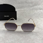 Geometric Gold Frame Sunglasses - Lightweight Premium UV Protection