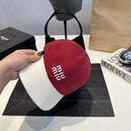 Embroidered Baseball Cap with Contrasting Brim