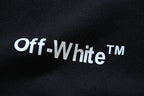 Off White Cotton Arrow Skate Hoodie