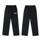 Off White Floral print Straight Loose Casual Pants #1074