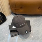 Distressed Style Baseball Cap in Charcoal