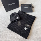 C&C Set of Beanie and Scarf in Black