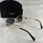 Geometric Gold Frame Sunglasses - Lightweight Metal UV Protection