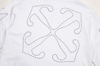 OFF WHITE Sickle sketch technique embroidery arrow Hoodies