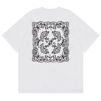 OFF WHITE Cashew Flower Arrow Pattern T-Shirts
