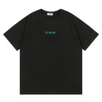 OFF WHITE Blue Arrow logo back T-Shirts