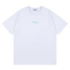 OFF WHITE Blue Arrow logo back T-Shirts