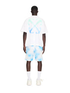 OFF WHITE Blue Arrow logo back T-Shirts