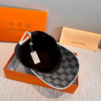 Classic Checkered Baseball Cap - Effortless Chic