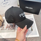 Embroidered Logo Nylon Baseball Cap - Adjustable Streetwear Hat