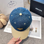 Premium Two-Tone Denim Baseball Cap - Adjustable Streetwear Hat