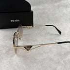 Gold Frame Geometric Sunglasses - Lightweight UV Protection