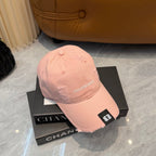 Chic Distressed Pink Baseball Cap