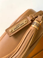 Lou Camera Bag in Tan Chevron Leather