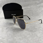 Modern Gold Aviator Sunglasses - UV Protection Metal Frame Shades