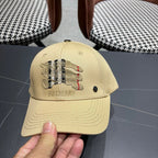 Classic Heritage Embroidered Baseball Cap - Adjustable Khaki Hat