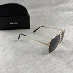 Modern Gold Aviator Sunglasses - UV Protection Metal Frame Shades
