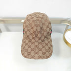 Sleek Beige Monogram Baseball Cap