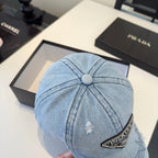 Vintage Washed Denim Baseball Cap, Adjustable Streetwear Hat