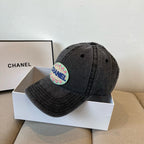 Vintage Distressed Denim Baseball Cap - Adjustable Unisex Casual Hat