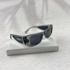Modern Rectangular Frames | Translucent Gray Sunglasses UV Protection