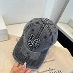 Vintage Distressed Baseball Cap | Washed Denim | Premium Casual Hat