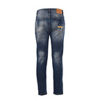 Louis Vuitton Logo-Print Denim Jeans