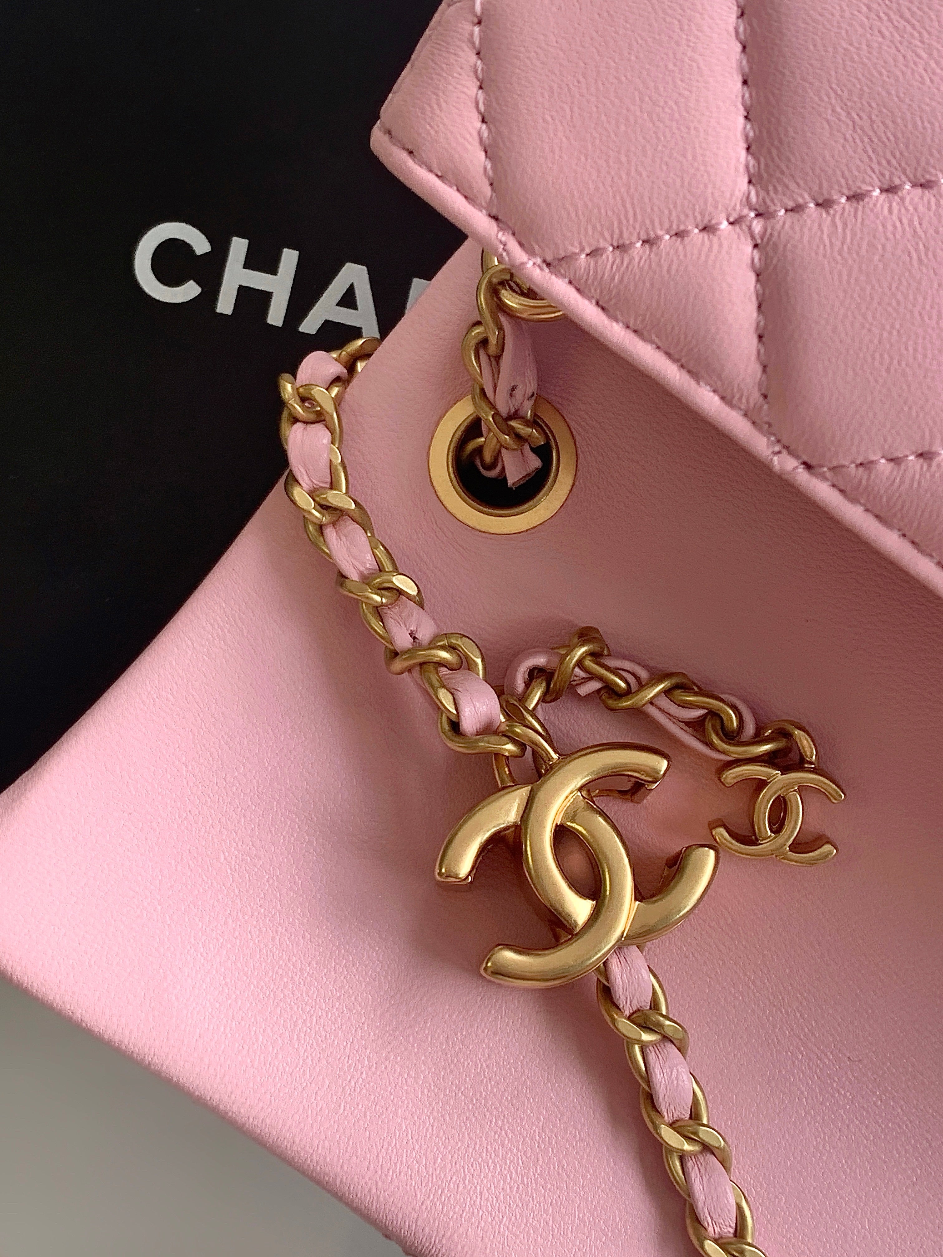 CC Mini Rectangular Flap Bag Petal Pink