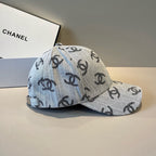 Classic Monogram Denim Baseball Cap - Adjustable Sun Hat