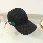 Elegant Black Monogram Baseball Cap