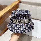 Classic Monogram Jacquard Bucket Hat - Premium Cotton Sun Cap