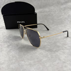 Modern Gold Aviator Sunglasses - UV Protection Metal Frame Shades