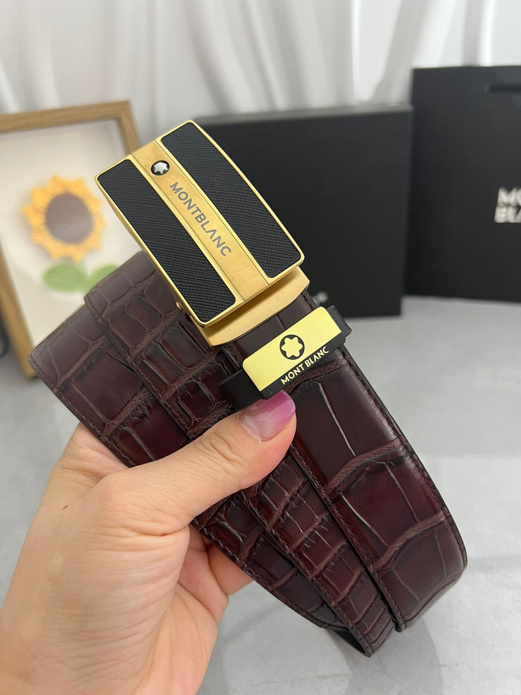 Premium Leather Belt – Brushed Metal Textured Buckle | 3.5cm | Formal & Upscale Casual