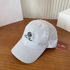Pinstripe Cotton Baseball Cap