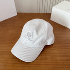 Ultra-Lightweight Pinstripe Baseball Cap - Breathable Summer Crest Hat