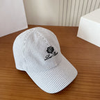 Pinstripe Cotton Baseball Cap