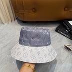 Two-Tone Monogram Style Bucket Hat
