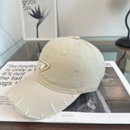 Distressed Stitch Trim Baseball Cap
