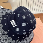 Paisley Print Wide Brim Bucket Hat with Adjustable Chin Cord