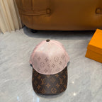 Pink Monogram Contrast Baseball Cap