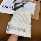 l/v Knit Beanie in White