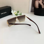 Gradient Shield Sunglasses – Brown & Gold Edition