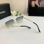 Gradient Square Rimless Sunglasses
